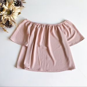 High Street Off The Shoulder Blush Blouse